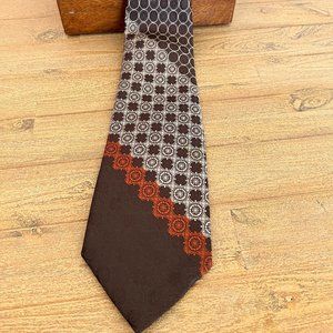 60's Wide Funky Brown Necktie - Wembley